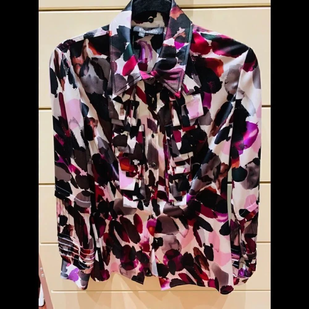 Multi colored satin blouse